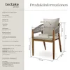 Zahradní židle tectake® o rozměrech 59x58x76,5 cm, vyrobená Náhled obrázku produktu 5