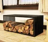 DanDiBo Kaminholzständer Bank D-Stil 100 cm Kaminholzregal Produktbild-Vorschau 2