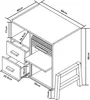 Credenza 'Kvaefjord' 66x60x40 cm con un'anta tamburata Anteprima dell’immagine prodotto 4