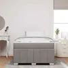 vidaXL Bettrahmen Taupe 120 x 200 cm Stoff Produktbild-Vorschau 3