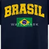 Spreadshirt Brasil Schriftzug Brasilien Flagge Retro Kinder Produktbild-Vorschau 2