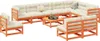 Möbel 11-tlg. Garten-Sofagarnitur Wachsbraun Massivholz Produktbild-Vorschau 1