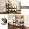 Carrello da pranzo mobile, scaffale da cucina a 4 livelli Anteprima dell’immagine prodotto 7