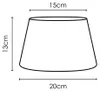 Home Sweet Home Stoff Lampenschirm Taupe - 20 x 15 x 13 cm Produktbild-Vorschau 6