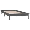 Massivholzbett mit LEDs Grau 100x200 cm Produktbild-Vorschau 4