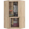 Kleiderschrank Sonoma Eiche 100 cm 4 Türen 6 Regalböden Produktbild-Vorschau 2