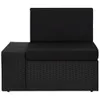 vidaXL 3-tlg. Garten-Lounge-Set Poly Rattan Schwarz Produktbild-Vorschau 9
