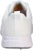 The back view of a white Skechers work shoe. Produktbild-Vorschau