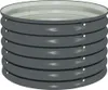 A 3D rendering of a grey, corrugated metal raised garden bed. Náhled obrázku produktu
