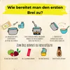An instructional graphic showing how to prepare baby food. Produktbild-Vorschau