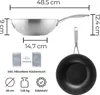 SILBERTHAL Wokpfanne Induktion 28 cm - Edelstahl Wok mit Produktbild-Vorschau 6