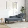 vidaXL Chaiselongue mit Kissen Dunkelgrau Samt Produktbild-Vorschau 1