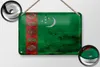 Blechschild Flagge Turkmenistan 18x12cm Turkmenistan Rost Produktbild-Vorschau 2