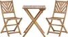 BELIANI Balkonset Braun Akazienholz Tisch quadratisch 58x58 Produktbild-Vorschau 1