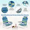 COSTWAY Set da 2 sedie da spiaggia con tavolino, sedie da Anteprima dell’immagine prodotto 6