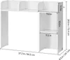 A diagram showing the dimensions of a white shelving unit. Produktbild-Vorschau