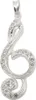 Anhänger 28x11mm Notenschlüssel mit weißen Zirkonia 925 Produktbild-Vorschau 1
