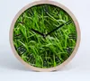 Holzuhr 30fi cm wanduhr - schwarze Spitzen - Gras Produktbild-Vorschau 1