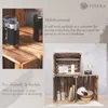 PINEEA Drevená debna s plameňom 50x40x30cm - debna na víno Náhľad obrázku produktu 2
