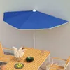 vidaXL Polovičný slnečník so stožiarom 180x90 cm Azure Blue Náhľad obrázku produktu 2