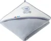 Babyhandtuch 100x100 Akuku grau mit Teddybär Produktbild-Vorschau 1