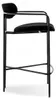 Barhocker SVEA, schwarz, Metall, Stoff, 51,5 cm breit, 86 Produktbild-Vorschau 3