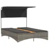A double sun lounger with a canopy and cushions, presented on a white background. Produktbild-Vorschau