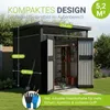 Juskys Metall Gerätehaus Luzern 5,2 m² - wetterfest & Produktbild-Vorschau 5