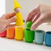 Ulanik Montessori Jouets en bois Poupées arc-en-ciel à Voir les images du produit 7