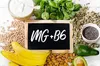 A collection of foods and a small chalkboard with text. Produktbild-Vorschau