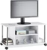 Relaxdays Mobile TV bianco, mobile TV con 4 rotelle, mobile Anteprima dell’immagine prodotto 1