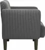 vidaXL Fauteuil avec accoudoirs gris foncé 54 cm Tissu Voir les images du produit 4