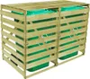 vidaXL Mülltonnenbox für 2 Tonnen 240 L Imprägniertes Holz Produktbild-Vorschau 3