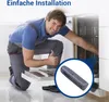 A repairman is installing an appliance, with a close-up of a part. Produktbild-Vorschau