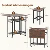 Set da pranzo COSTWAY con 2 sedie, tavolo da pranzo con Anteprima dell’immagine prodotto 3