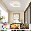 ZMH LED lampa sufitowa biały salon ściemnialna z pilotem Podgląd zdjęcia produktu 2