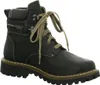 A single black leather boot with tan laces is shown against a white background. Voir les images du produit