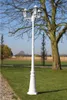 vidaXL Záhradný lampáš 3 plamene 215 cm biely hliník Náhľad obrázku produktu 2