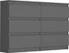Komoda 120Cm Szafka 6 Szuflad Antracyt R120 Náhled obrázku produktu 1