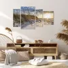 Bild auf Leinwand - Leinwandbild - 4 Teile - Sand Gras Meer Produktbild-Vorschau 7