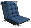 Gartenstuhl Hochlehner Auflagen Set 4x 50x120 cm Jeansfarbe Produktbild-Vorschau 1