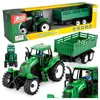 Malplay Tracteur rouge jouet avec remorque amovible, Voir les images du produit 1
