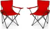 BigDean 2X Faltstuhl ROT Campingstuhl Anglerstuhl mit Produktbild-Vorschau 1