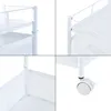 A collage of four close-up images of a white rolling cart, showing different angles and details. Anteprima dell’immagine prodotto