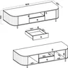 AX LIVING TV-Schrank Halay Beige, 2 Türen & 1 Schublade Produktbild-Vorschau 7