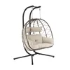 Juskys Doppelhängesessel Aria - Polyrattan Hängesessel mit Produktbild-Vorschau 24