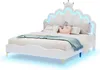 140 x 200cm Lit double plat, lit de princesse en forme de Voir les images du produit 8
