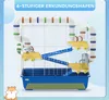 PawHut Hamsterkäfig für Zwerghamster 4 Etagen Nagerkäfig Produktbild-Vorschau 4