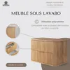 Rodan | Meuble sous lavabo - 80 cm | Brun Mat - Chêne | Voir les images du produit 2
