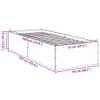 Bettgestell Weiß 75x190 cm Holzwerkstoff Produktbild-Vorschau 9